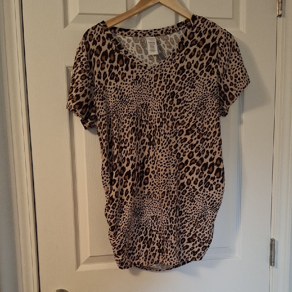 Time and Tru Leopard Print Maternity Top